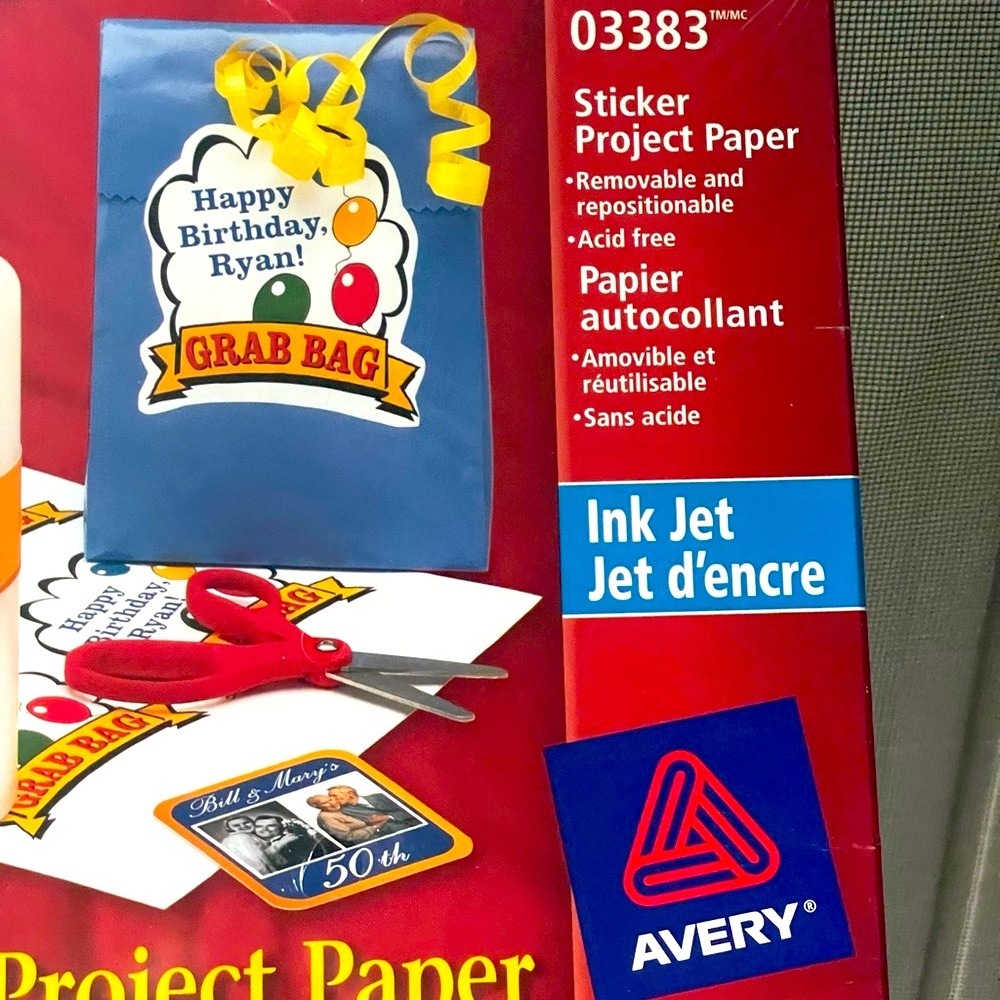 Vintage 2003 Sticker Project Paper Avery Sticker Project Paper Inkjet Printers - Picture 5 of 11